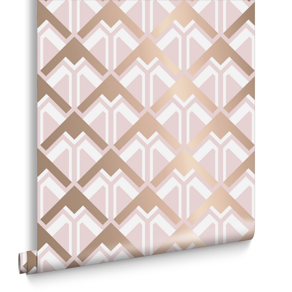 Beau Pink Cocktail Wallpaper 105582 by Graham & Brown in Pink Metallic